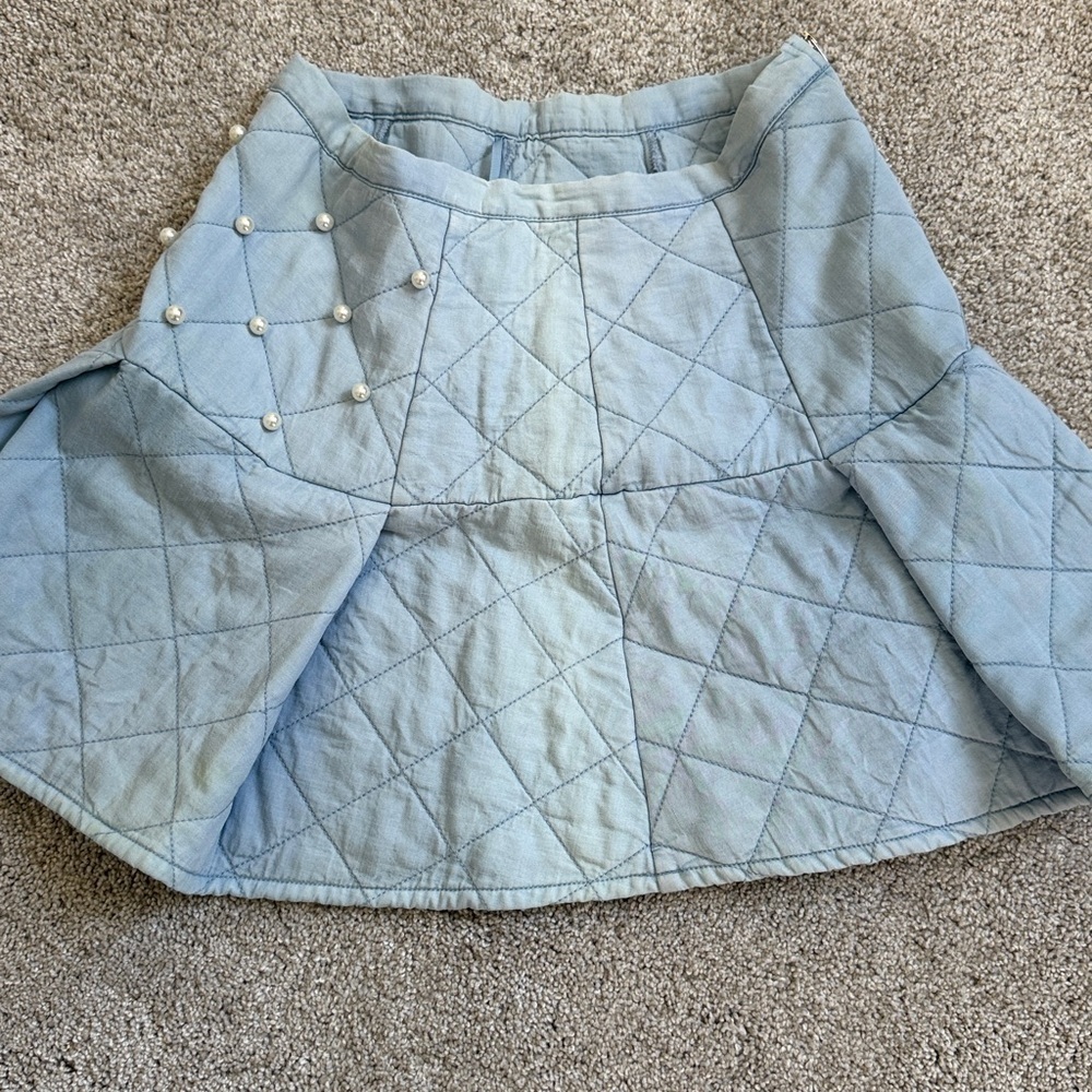 NWT Stellah Faux Pearl Quilted Mini Skirt - Picture 6 of 8